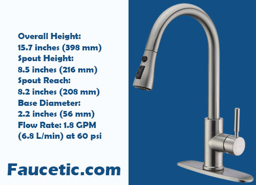 WEWE A1001-02-01BN Single Handle Kitchen Faucet